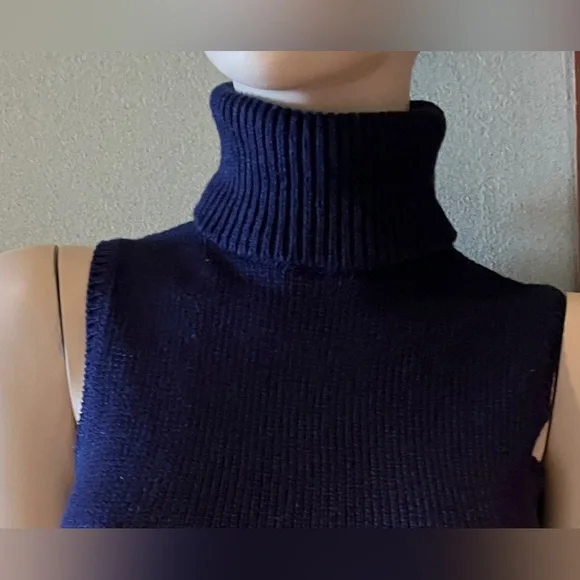 Ralph Lauren Purple Label Collection Deep 
Navy Blue Turtleneck Sweater Knit - Picture 5 of 11